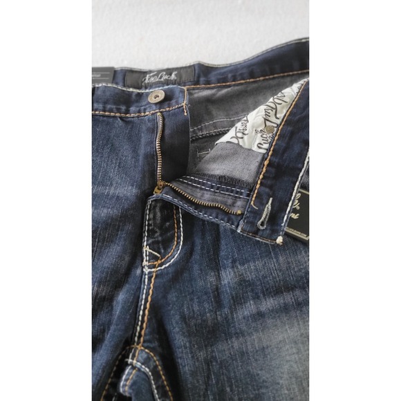 True Luck Jeans Men`s Size 36x30 Blue Denim Bootcut Stretch Western Embroidered - Picture 4 of 11